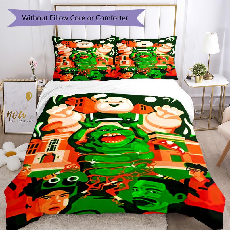 Ghostbusters Duvet Cover Set Suitable for Dormitory Machine Washable Christmas Gift