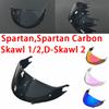 SPARTAN CARBON Щитки для мотошлемов SHARK Spartan/D Skwal 2 Защита от УФ-излучения Гальванизированный Козырек Шлема Мото