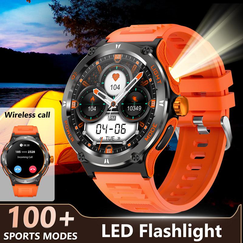 Smart Watch for Men(Answering/Making Calls), IP68 Waterproof Outdoor Smart Watch with Voice Control Call