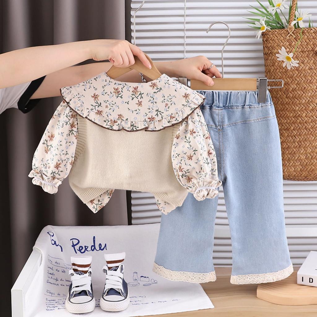 Детский повседневный комплект с длинным рукавом, удобные наряды для повседневной носки