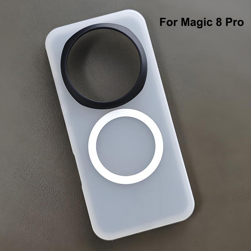 Чехол для Honor Magic 8 и 8 Pro Magsafe Роскошный Тонкий Матовый Черный Полупрозрачный Матовый Легкий Приятный на Ощупь как Кожа Ребенка Чехол-Обложка для Телефона