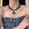 GemChic Женское ожерелье с подвеской Дамы персонализированный Dark Wind Demon Eye черный хип-хоп чокер ключичная цепочка на день рождения Рождество ювелирные изделия подарок