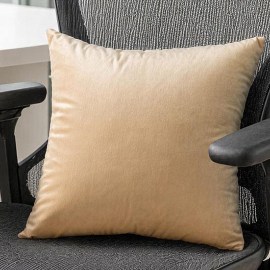 Solid Color Velvet Pillow Cover, Soft Plush Throw Pillow Case, 17.7x17.7 Inch Smooth Velvet Cushion Cover for Sofa, Bed, Office, Cozy Home Decor