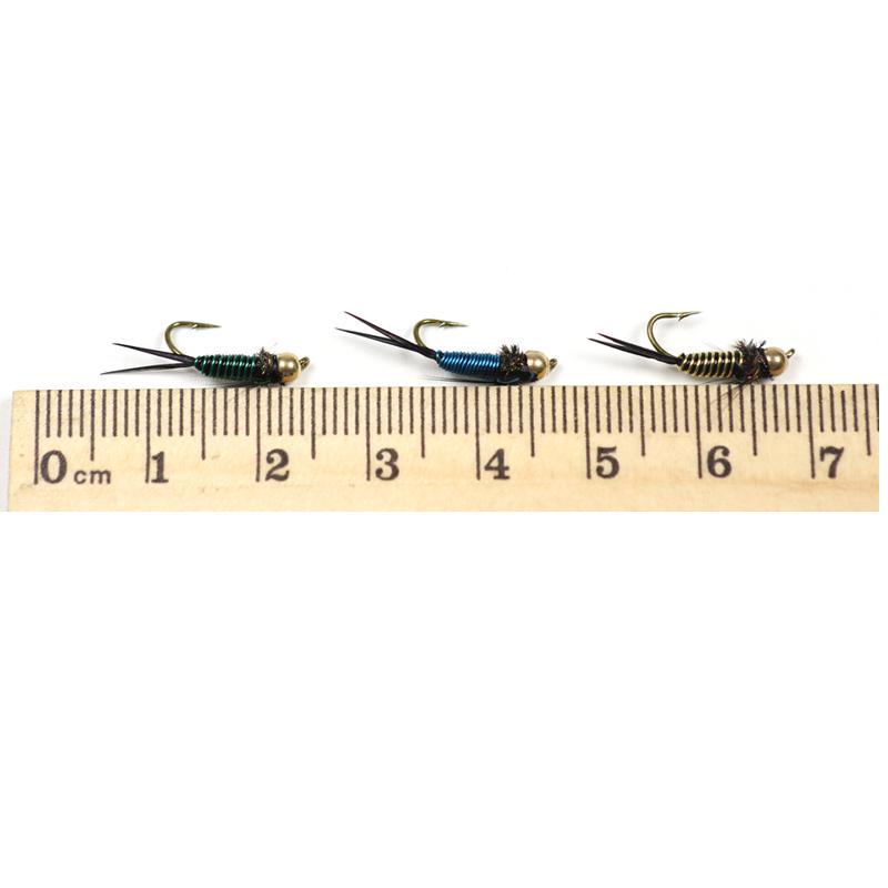 Bimoo 10pcs 12# Copper John Beadhead Nymphs Fly Fishing Lure