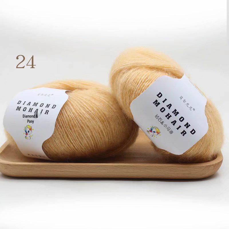 Пряжа Diamond Pony средней толщины из мохера для ручного вязания крючком пальто и шарфов