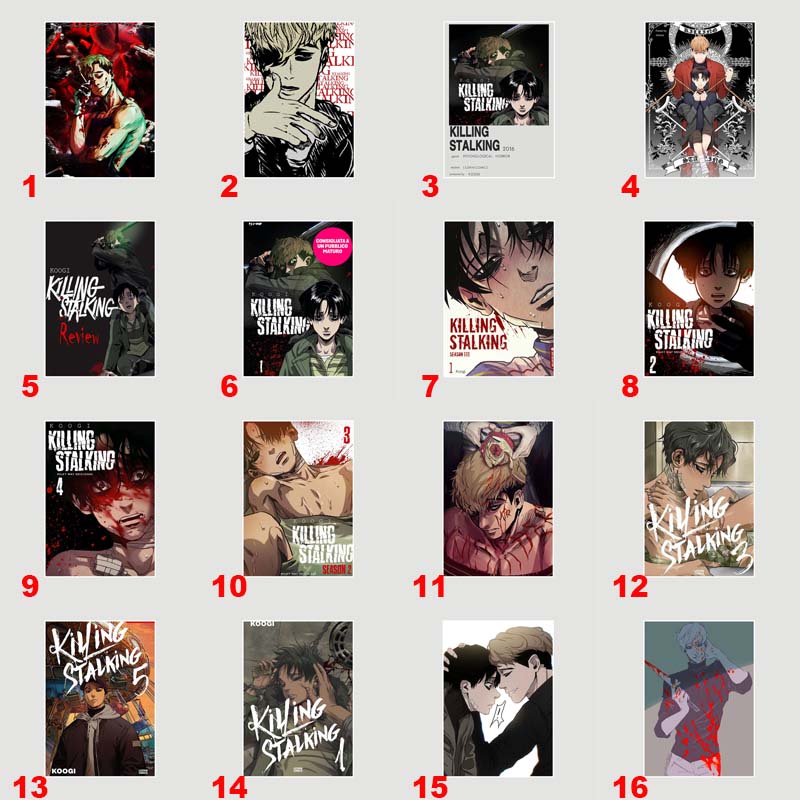 Белая бумага аниме Killing Stalking плакат манга персонаж живопись картина настенные художественные принты украшение для гостиной домашний декор