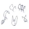 Creative Alloy Ear Clip Set: No Piercing Required, Simple Design