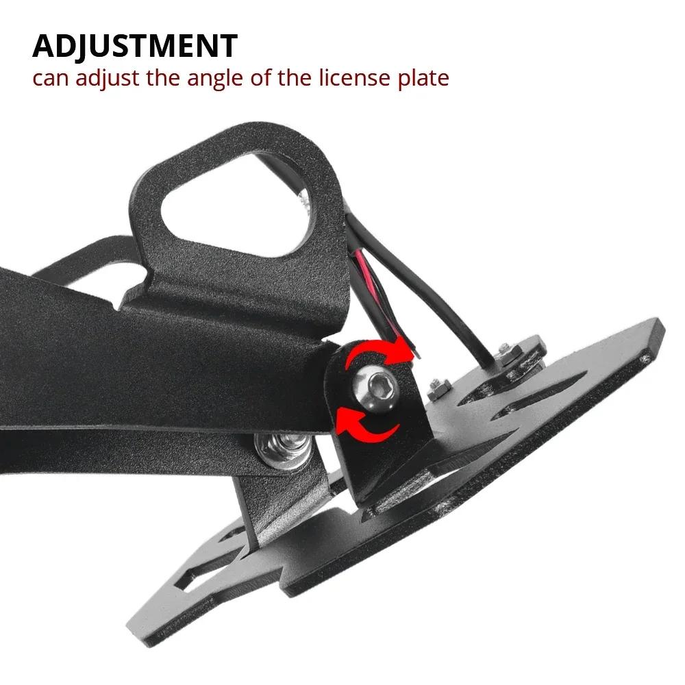 For YAMAHA MT03 MT25 YZF R3 R25 2015-2024 License Plate Holder Motorcycle Accessories Tail Bracket LED Light Fender Eliminator