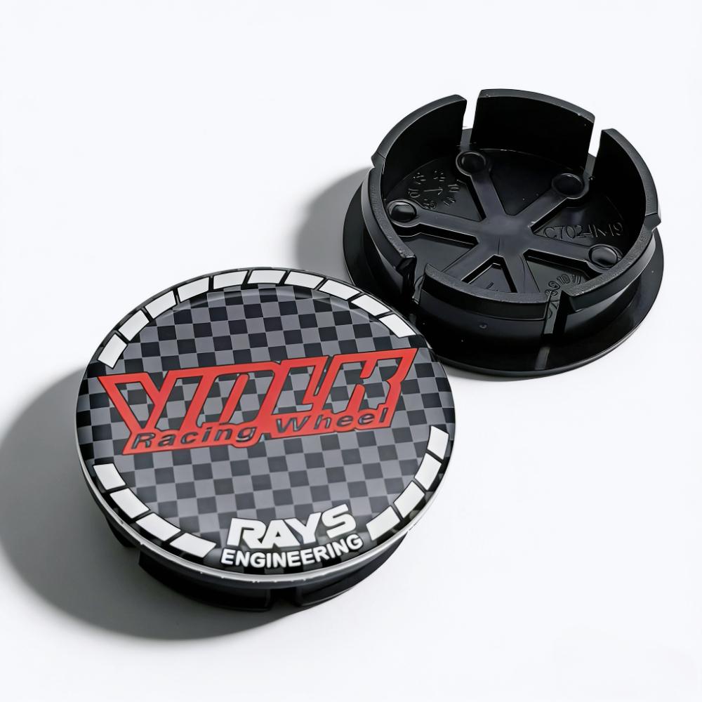 AAYP1 4pcs JDM VLOK Racing Logo Rays Emblem Car Wheel Center Caps 48MM Clip 42MM Wheels Hub Cap Rim Hubcaps Dust Cover Car Accessories