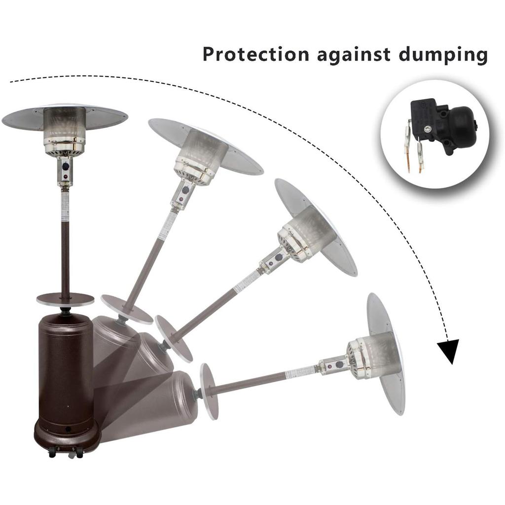 Thermocoupler and Dump Safety Switch Control Kit Repair Anti Tilt Switch Thermocouple Fit for Patio Gas Heater Universal