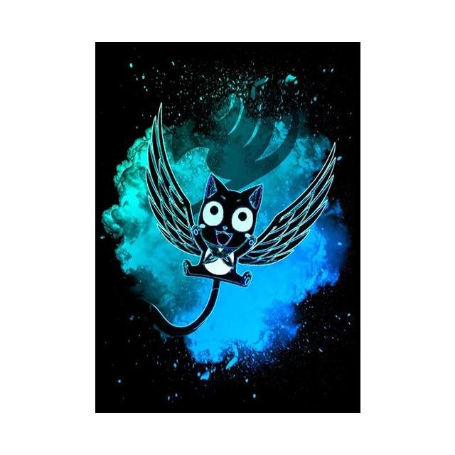 Японское аниме-персонаж, украшение, фреска, плакат «Хвост феи», холст, живопись и настенные художественные принты для детской комнаты для современного домашнего декора, без рамки