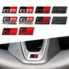 Metal Alloy GR Sport Logo Car Steering Wheel Badge Interior Sticker Decoration Emblem For RAV4 Yaris Camry Corolla Vios