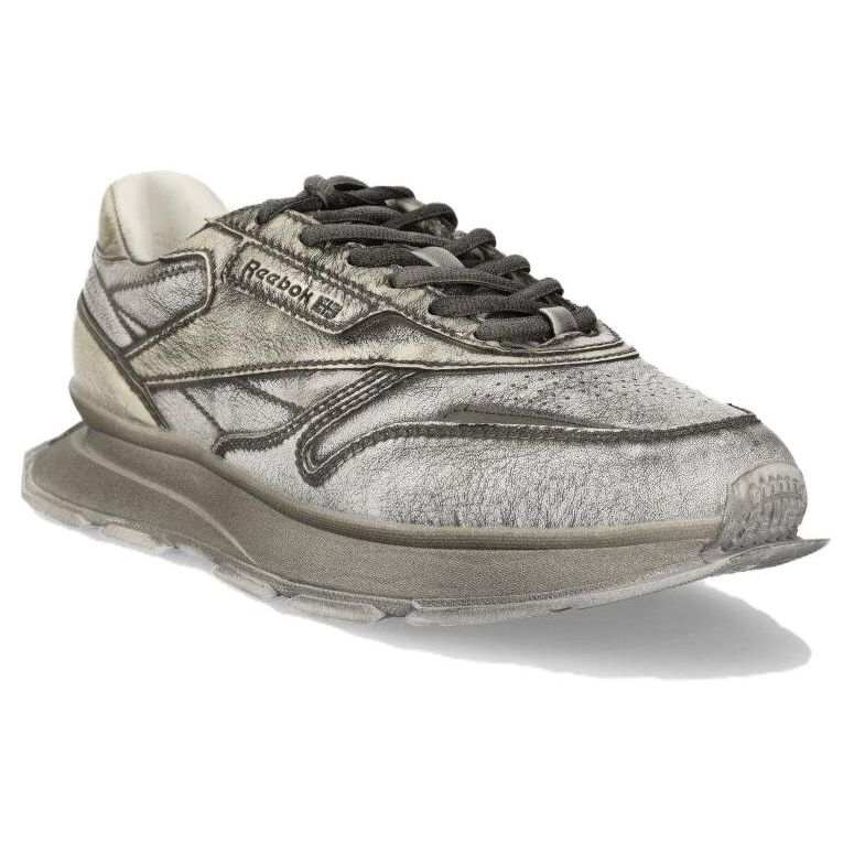Reebok Классические кожаные кроссовки унисекс LTD с эффектом гравийной стирки серо-бежевые RMIA04CC99LEA002-1000