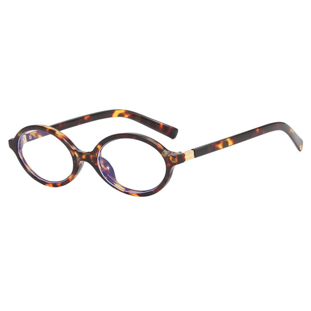 Овальное плоское зеркало в маленькой оправе для очков в стиле ретро