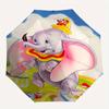 Автоматический складной зонт-трость Dumbo Elephant, Мультяшный дизайн, Милый мультяшный рисунок, Портативный уличный зонт, Идеальный, Праздничный подарок для Disney f