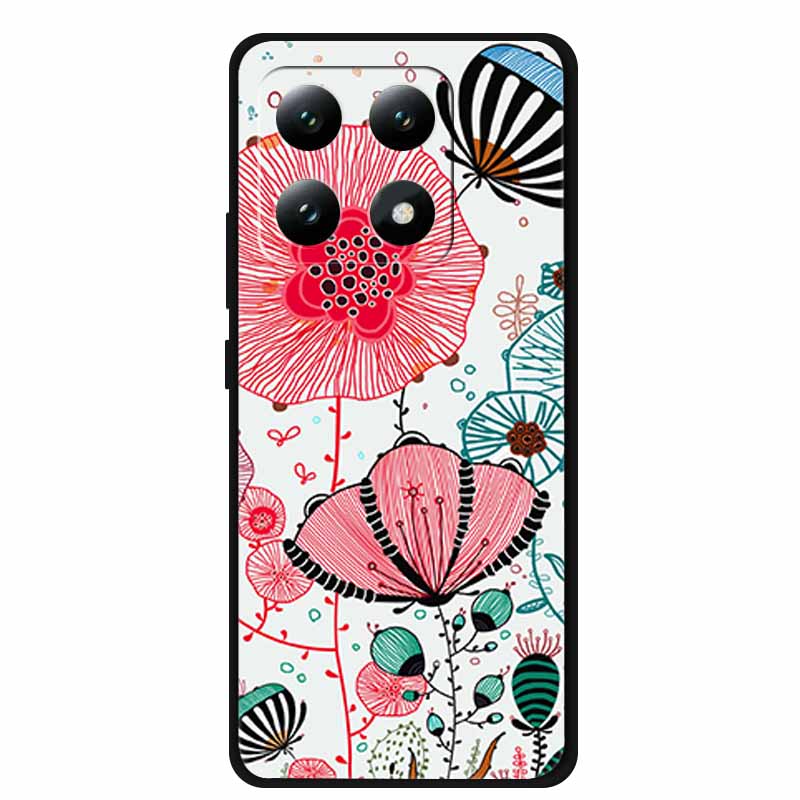 Для Xiaomi 17 3D Чехол Рельефные Цветы Funda Рельефные Цветы Coque Силиконовый Мягкий Задний Чехол Для Телефона Для Xiaomi17 pro max ТПУ Пара