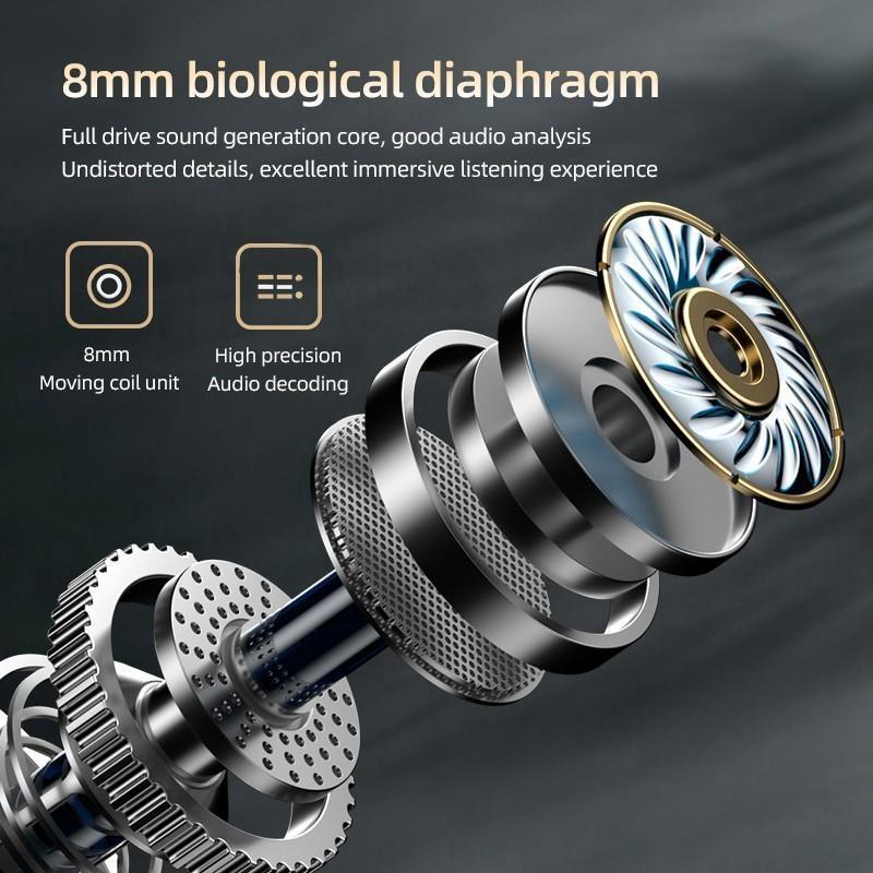 RGB TWS Earphones Wireless Bluetooth Headphones AI Control Stereo HIFI Gaming Headset With Mic Noise Reduction