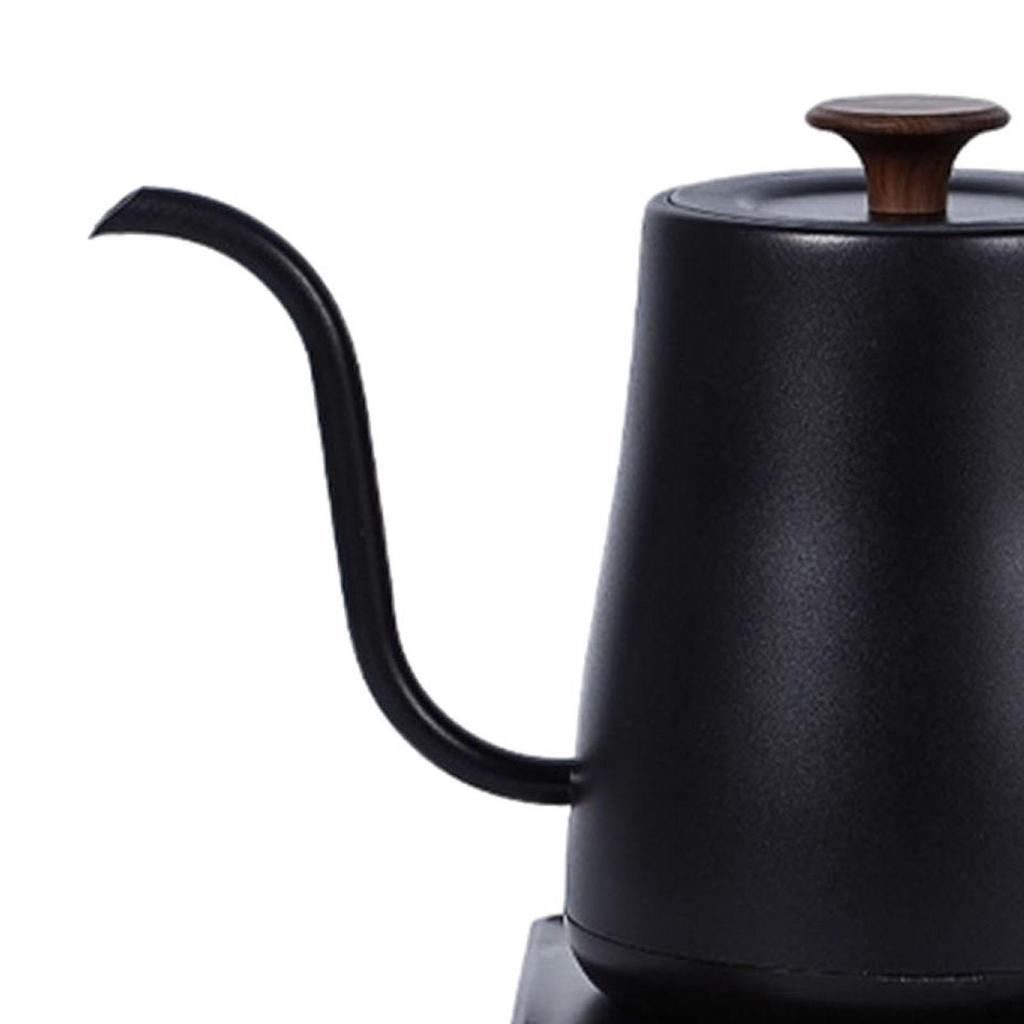 Electric Kettle Stainless Steel for Brew Tea Boil Water Pour Over Coffee Black Wood Grain