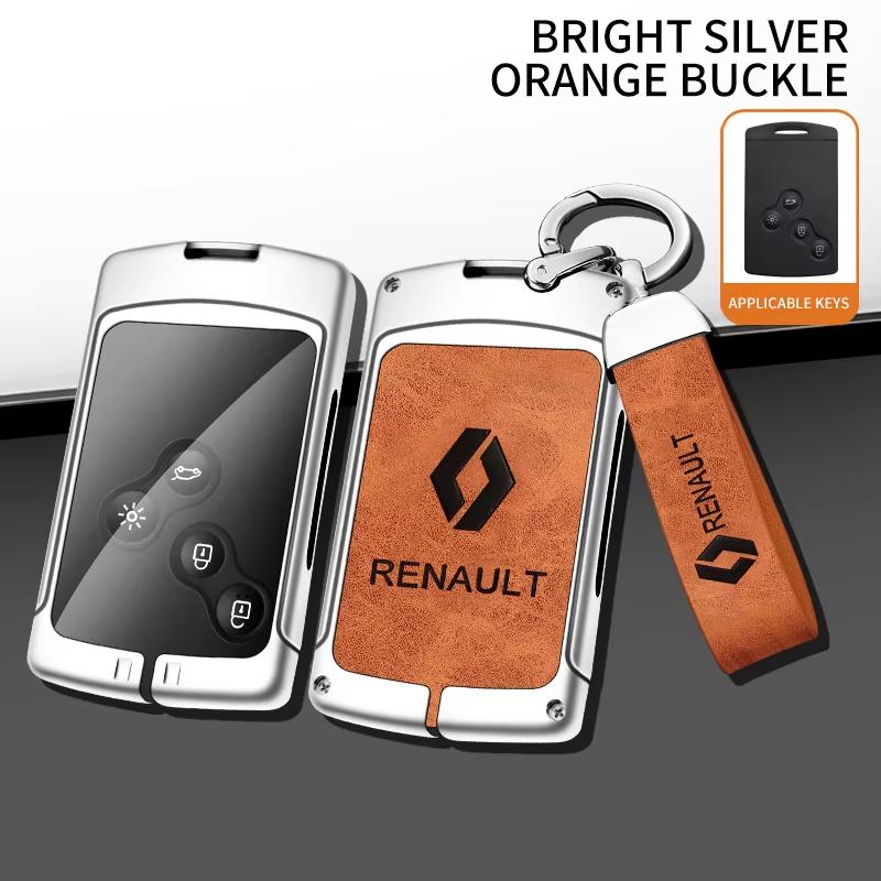 Interior Stickers Car Key Case Cover For Renault Koleos Kadjar Captur Megane Talisman Espace Clio Zoe Scenic 4 Arkana Dacia Sand