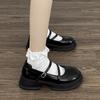 Новые туфли Мэри Джейн на толстой платформе для женщин, лакированная кожа, с двойной пряжкой, с ремешком на щиколотке, женские туфли в стиле Лолиты 2024 года, весна 2020 г.