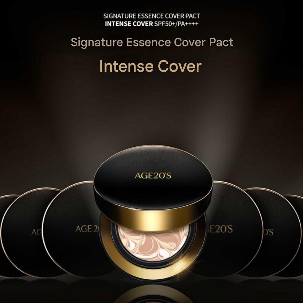 Age 20's Набор Signature Essence Cover Pact Intense (Футляр 1 шт + 2 сменных стержня, 14 г) – Тень Нет. 21(Светло-бежевый)