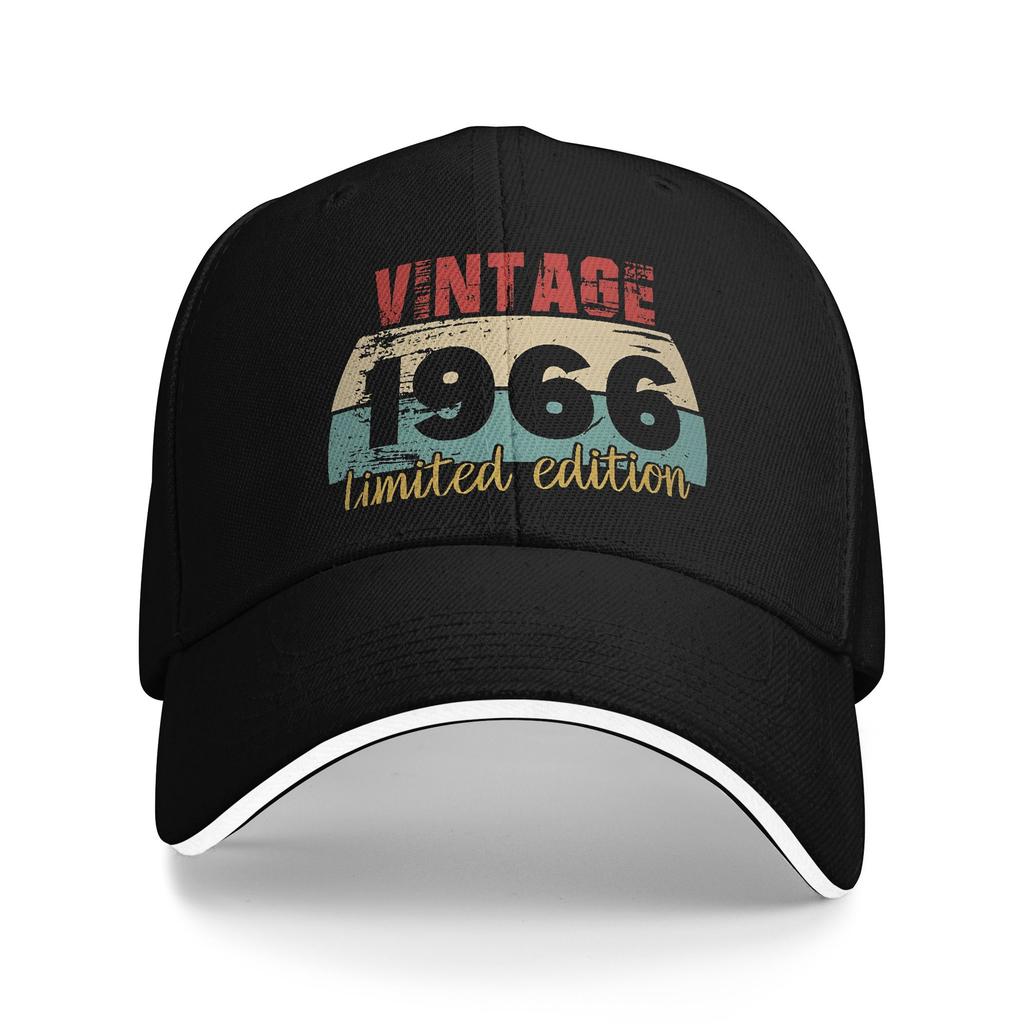 Born in 1966 vintage age 60 years old funny 60th birthday Merch Men Women Baseball Caps  Trucker Hat Fashion Formal Headwear