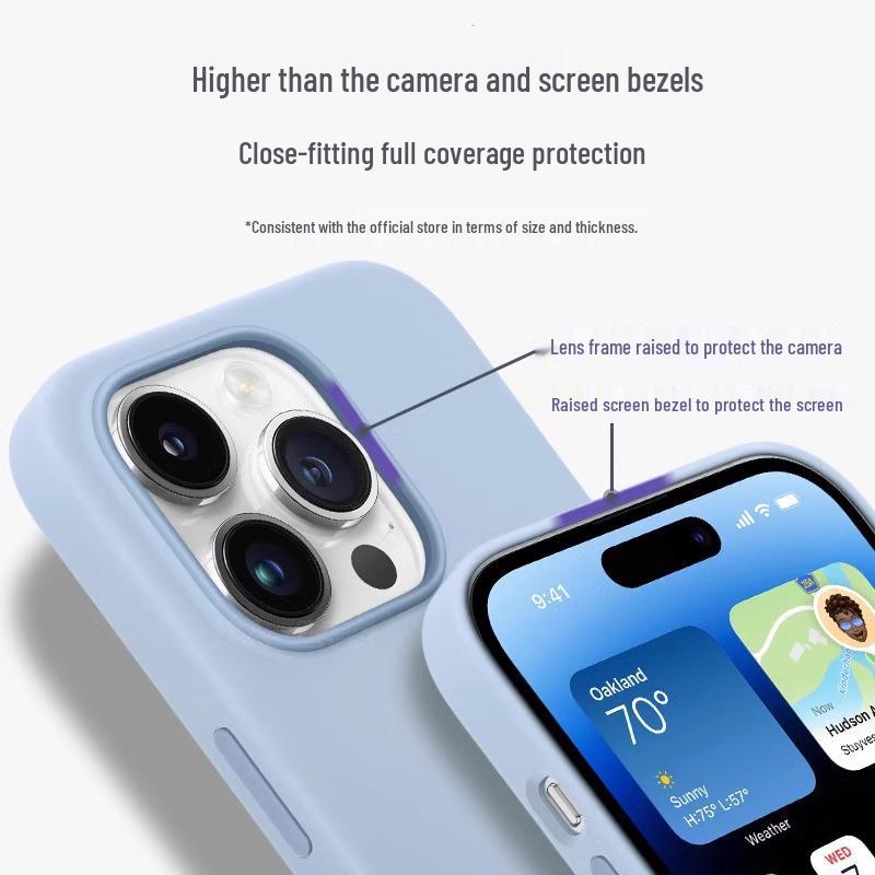 Унисекс магнитный чехол для телефона из жидкого силикона для iPhone 15/15 Pro Max, Ударопрочный