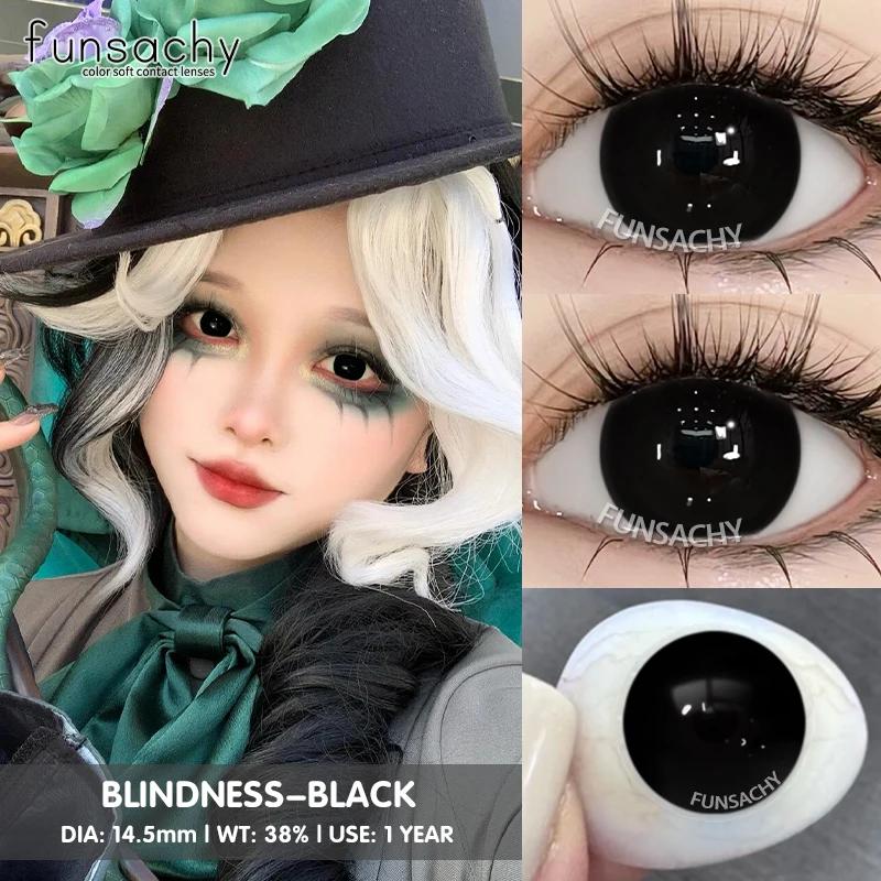 FUNSACHY 2PCS Red Cosplay Contact Lenses Yearly Use Soft Anime Eyes Beauty Lenses for Halloween Party Eyes Makeup Fast Shipping
