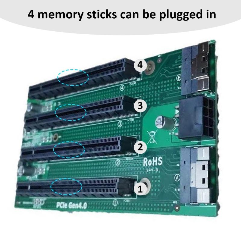 Конвертеры SFF-8654 в PCIe 4.0 x4 поддерживают интерфейсы SFF-8654 8i в PCIe 4.0 x4 x16 Gen4.0 адаптеры для преобразования карт