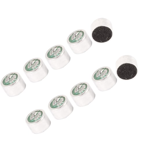uxcell 78dB Electret Microphone Pickup, 10mm x 7mm Cylindrical Electret Condenser Microphone with Solder Joints for PCB, 10 Pieces