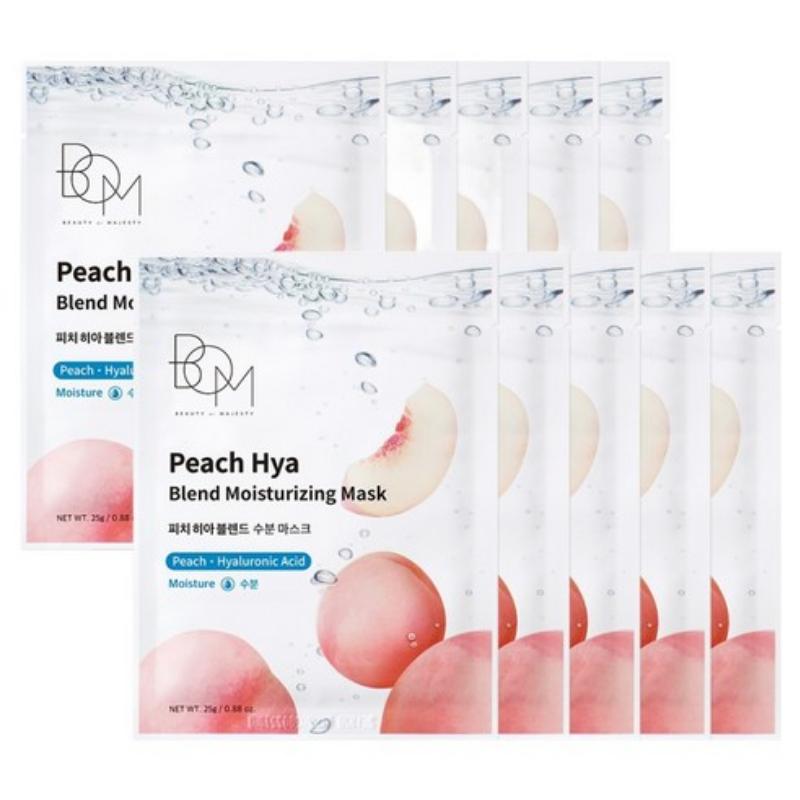 BOM Peach Hya Blend Moisturizing Mask 25gX10 sheets