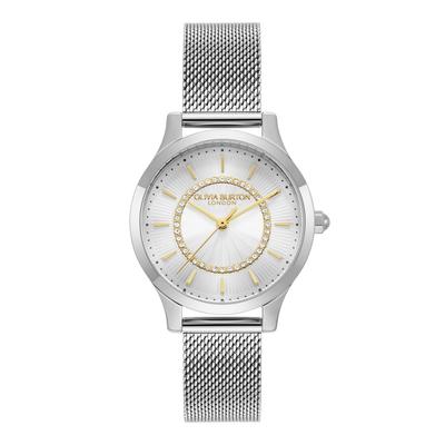 Авторизованный дистрибьютор Olivia Burton Часы женские Wanderlust White Silver Mesh 30 мм 24000212 [OLIVIA BURTON] [Классика] &