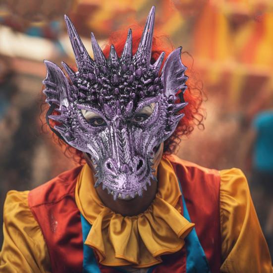 3D костюм дракона для выступлений, крутой сценический головной убор для вечеринки, косплей, красочный головной убор дракона, чехол для вечеринки