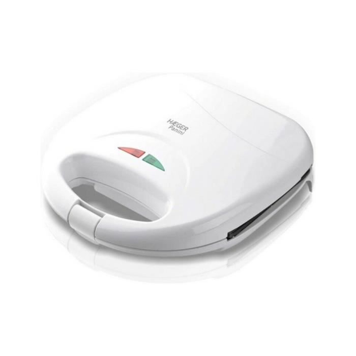 Panini Sandwich Maker 750W - HAEGER - White - Electric