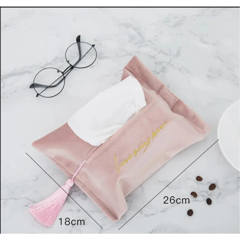 Набор коробок для салфеток из бархатной бумаги, ящик для хранения в машине, гостиной, столовой, сумка для хранения, кисточка, восточный стиль, без слов, чехол для салфеток