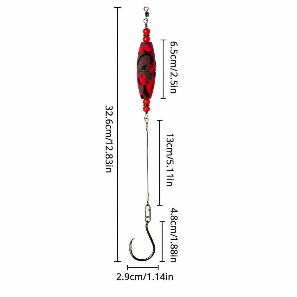 4PCS EVA Catfish Float Rigs 2.5 Inch Fishing Float Portable Fishing Bobbers Catfish Fishing