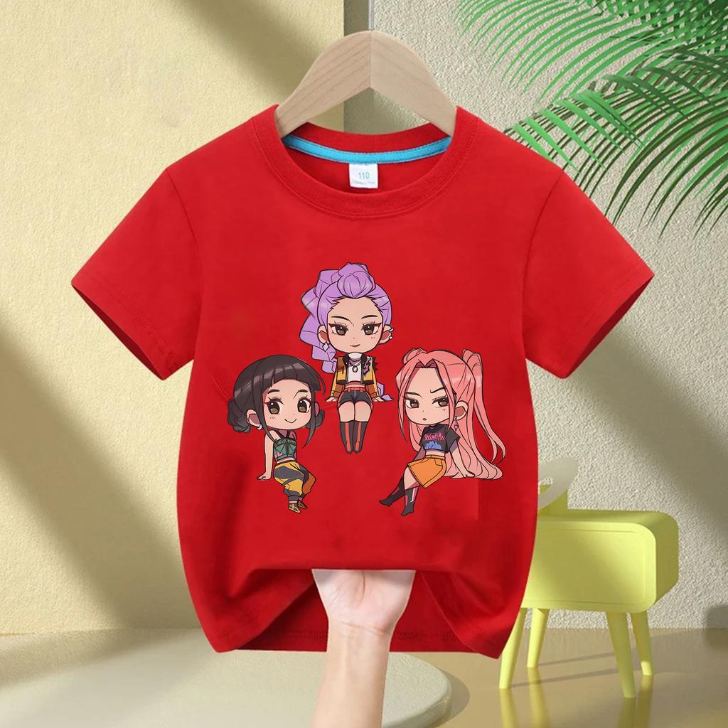 Kids T-shirts Children's Kpop Witch Hunt Short Sleeved Printed T-shirt