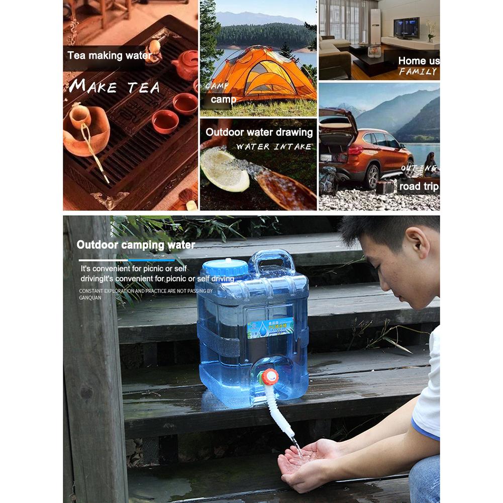 18/20/22 л Емкость для воды Пищевая канистра для чистой воды Большой емкости с краном Аксессуары для активного отдыха для пеших прогулок, рыбалки
