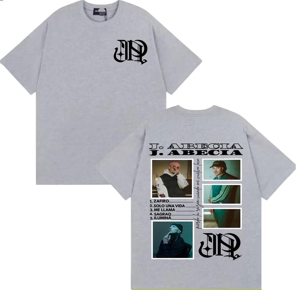 Rapper J Abecia Desvelos Tour 2025 New Album T-shirts Men Women Fashion Hip Hop Retro T Shirt Summer Casual 100% Cotton T-shirt