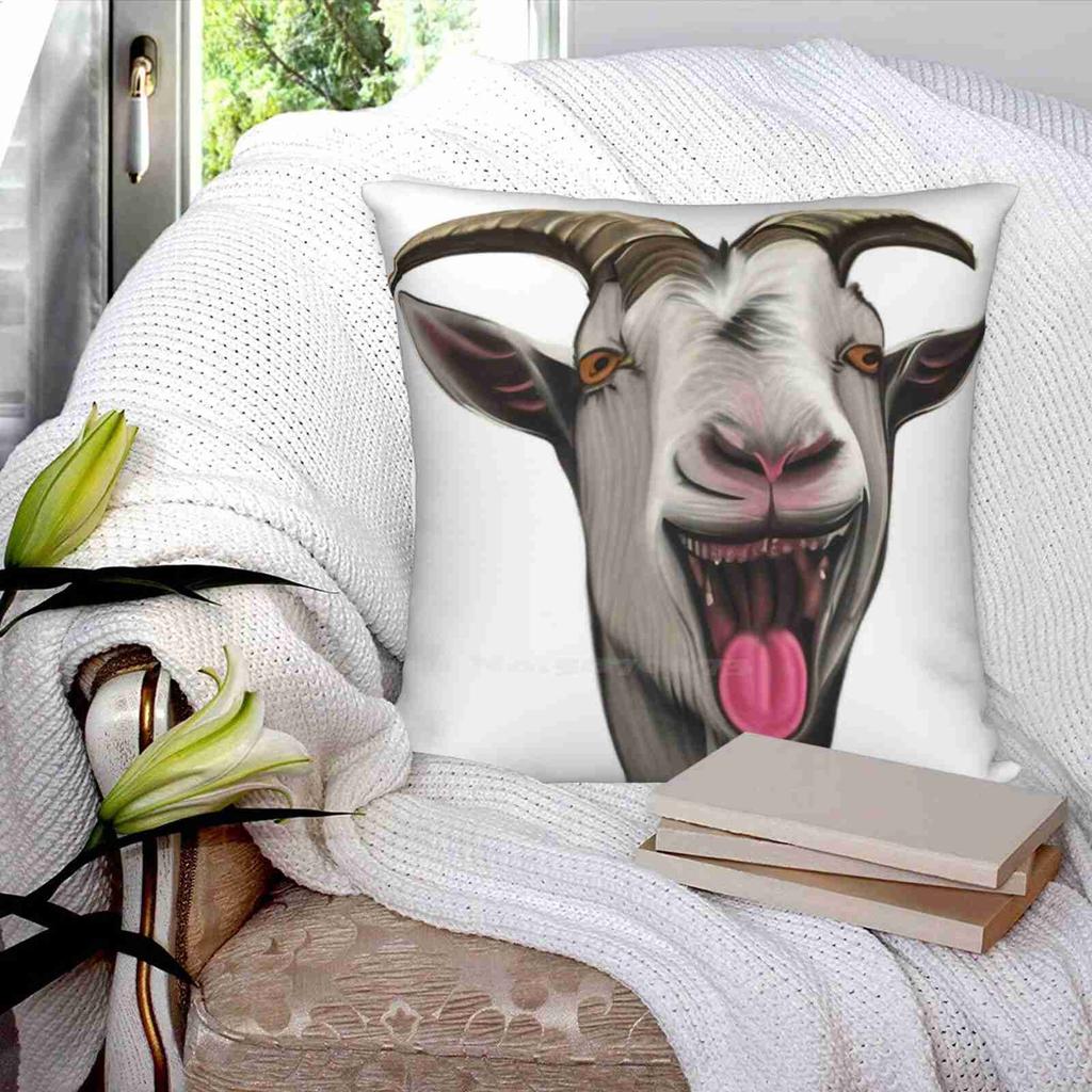 Goat Simulator Classic Soft Comfortable Pillowcase Goatsimulator Goat Simulator Simulate Games Headshot Big Tongue Tending