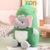 Милая панда превращается в куклу-динозавра, лесное животное, слон, кролик, плюшевая кукла, дети спят с маленькой желтой уткой