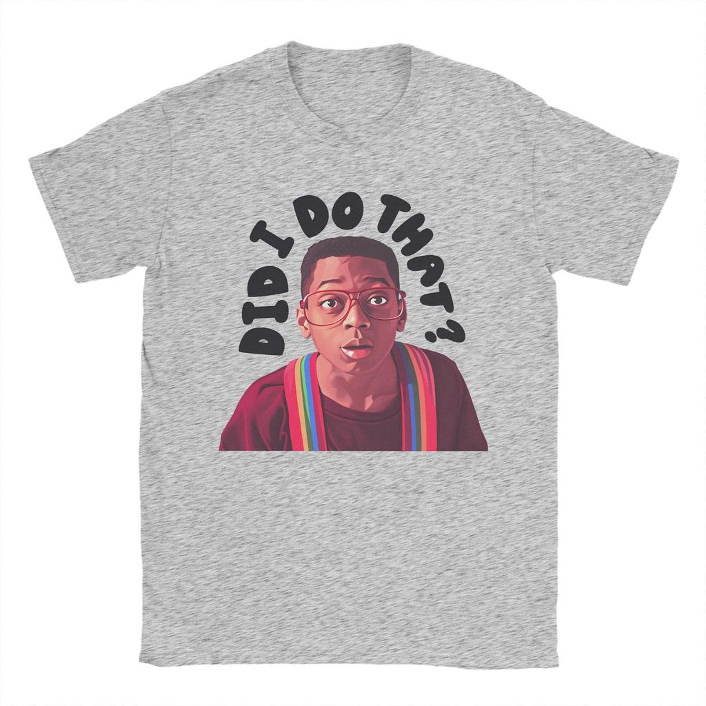 Summer Steve Urkl Did I Do That Hip Hop T Shirts Cotton Tshirt for Men Y2K Fun Wholesale Short Sleeve Clothing