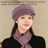 Casual Thicken Mom Hat Scarf Windproof Rabbit Fur Knitted Hats Coldproof Winter Hat Scarf Women