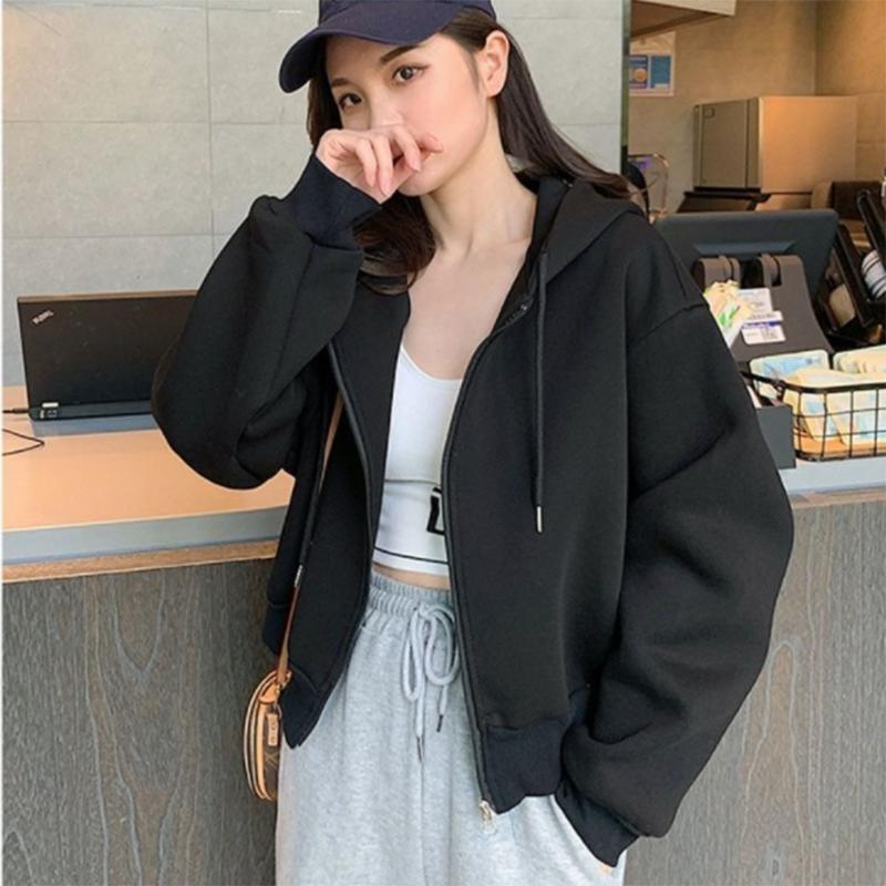 Короткая куртка, женский весенне-осенний свитер, женский однотонный кардиган с длинными рукавами, топы, бархатные женские топы