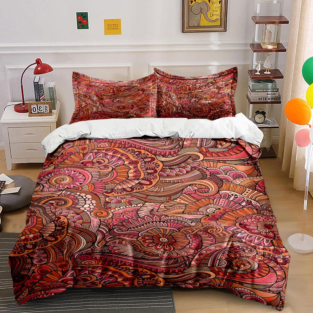 Floral and paisley swirls. Bedding sets Duvet cover sets Duvet covers Pillowcases(1 * Duvet Cover 2 * Pillowcases without duvet insert)
