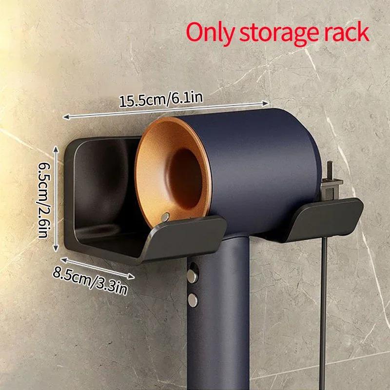 Настенный держатель для фена для ванной комнаты, полка для хранения фена, пластиковая подставка для фена, органайзер для ванной комнаты