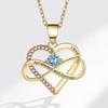 Fashionable Zircon Heart Large 8 I Love You Letter Necklace Women's Versatile Jewelry