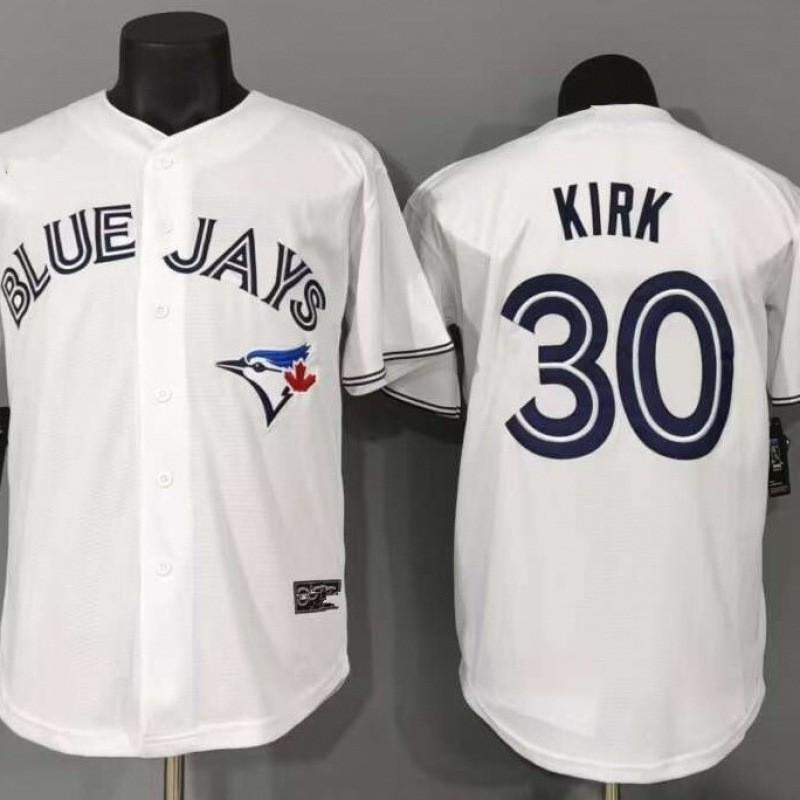 2026 Toronto Blue Jays Baseball Jersey 30 Kirk White Cotton Sport Fan Apparel Men