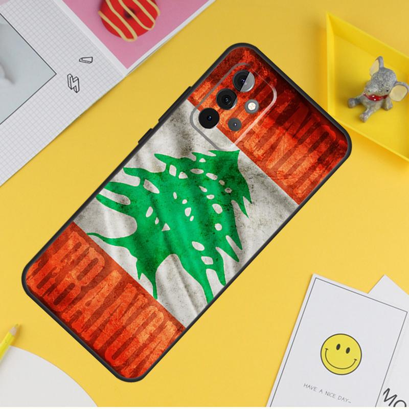 Чехол для телефона с изображением флага Ливана и карты для Samsung Galaxy A53 A33 A13 A12 A32 A52 A14 A34 A54 A15 A25 A35 A55 A71 A51