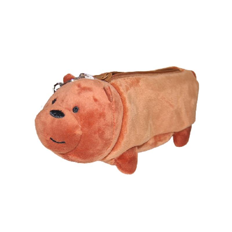 Милый плюшевый пенал в виде кошки большой вместимости для студентов и организации канцелярских принадлежностей